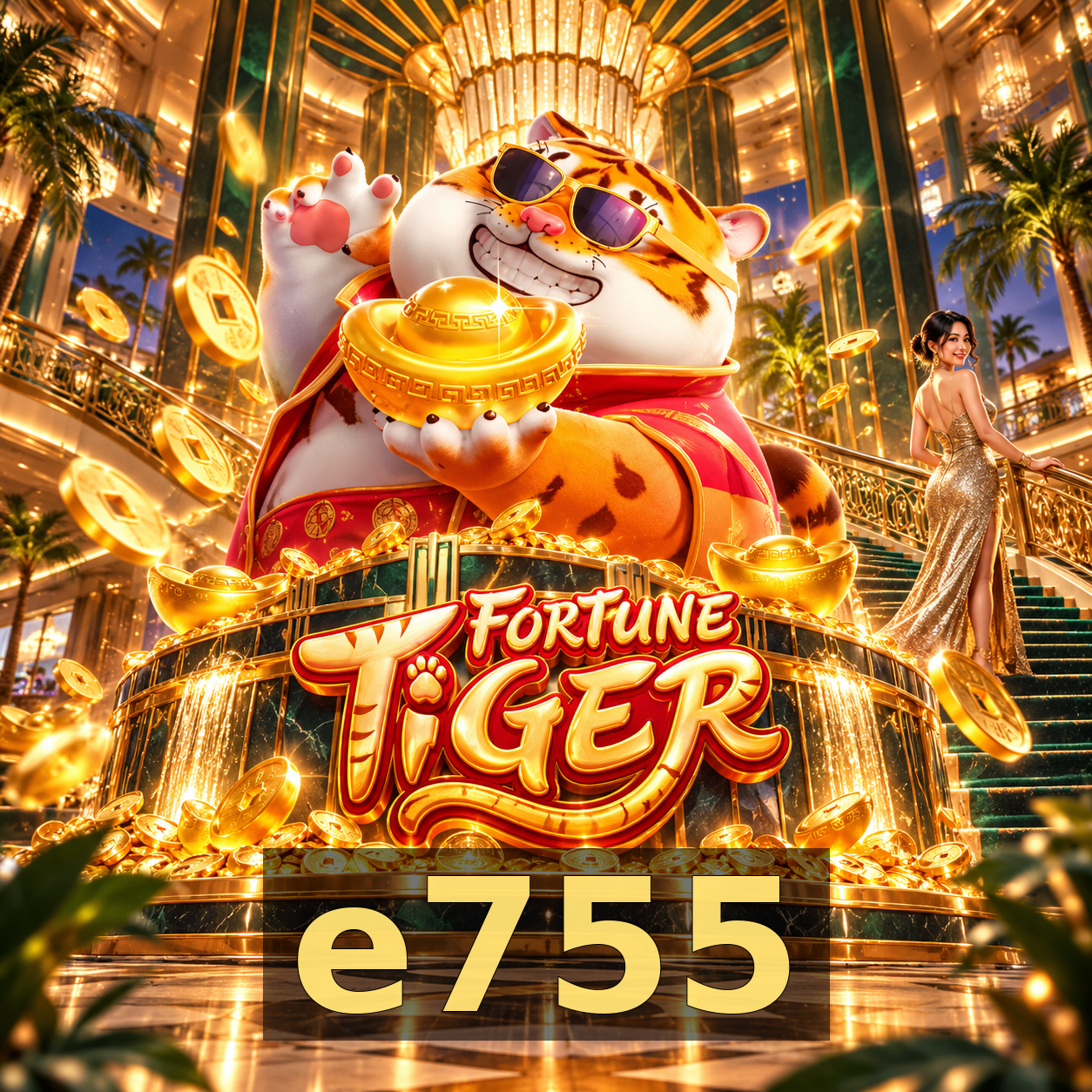 Variedade de jogos disponíveis na plataforma e755
